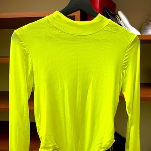 Neon Green Mesh Bodysuit Top